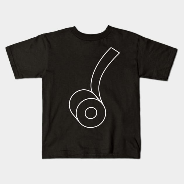 Toilet paper tickmark Kids T-Shirt by All About Nerds